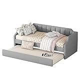 Funktionsbett mit Ausziehbett, 90 x 200 cm, Schlafsofa, Tagesbett, Polsterbett,...