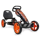 509 Crew XSpeed ​​Pedal Go-Kart – orange, Tretauto, sportliche Grafik auf...