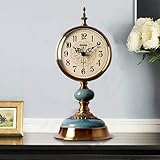 IDAMAKON Vintage Tischuhr, Vintage Messing Standuhr, Antike Metall...