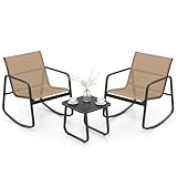 FANTASK Balkonmöbel mit 2 Stühle und Tisch, 3-TLG. Terrassenmöbel,...