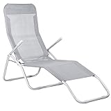 SPRINGOS Kippliege Sonnenliege Relaxliege Gartenliege aus Metall Freizeitliege...