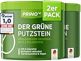 PRINOX 2x Der Grüne Putzstein I 950g inkl. Handschwamm I Nachhaltiger Universal...