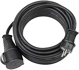 Brennenstuhl Baustellen-Verlängerungskabel IP44 (25m Kabel, H07RN-F 3G1,5, für...