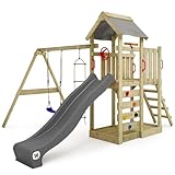 WICKEY Spielturm Klettergerüst MultiFlyer mit Schaukel & Rutsche, Outdoor...