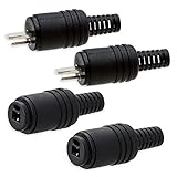 Lautsprecher Set Din 2-pol. Boxenstecker 2X LS-Stecker 2X LS-Buchsen Audio...