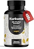 Kurkuma Kapseln Hochdosiert - 400 Kapseln (13 Monate) mit 700mg mit Curcumin &...