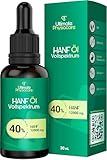 ULTIMATE PHYSIOCARE Hanföl 40% | 30 ml | 12.000 mg | Mit Kokosnuss-MCT | 800...