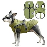 Voarge Hundejacke Winterweste Jacken, Hundemantel mit Geschirr für Kleine Hunde...