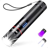 Taschenlampe LED/UV Aufladbar 2 in 1, Laitver 2000L Superhell Taschenlampen...