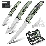 Purple Dragon Zerwirkset Jagd, Jagdmesser Set aus 440C Edelstahl,...