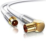 CSL - Antennenkabel gewinkelt 8k 4k HDTV - 1m Meter Antennen kabel - Kupplung...
