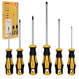 CCLIFE Magnetisches Schraubendreher Set 6-tlg Schlitz Kreuzschlitz PH0 PH1 PH2...