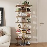 360° Drehbares Schuhregal, 7-Stöckiges Regal Für Schuhe Und Taschen, Zur...