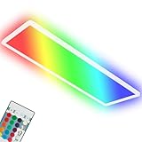 BRILONER Leuchten - Ultraflache Deckenlampe RGBW, LED Deckenleuchte mit...