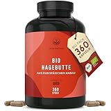 Bio Hagebutten Kapseln hochdosiert – EU Anbau – 3900 mg Hagebuttenpulver...