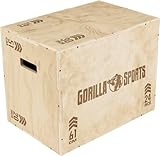 GORILLA SPORTS® Plyo Box - 24 Zoll, 61 x 51 x 76 cm, bis 200kg Belastbar, Holz,...