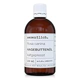 Hagebuttenöl 100ml - 100% reines Öl (Rosa canina) von wesentlich.