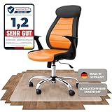SCHUTZ-FUX Bodenschutzmatte - Robuste Bürostuhlunterlage für Hartböden,...