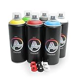 Double A Spraypaint Sprühdosen Set, Paket Grundfarben klein, 6 Spraydosen 400ml...