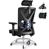 Daccormax Bürostuhl ergonomisch, Schreibtischstuhl mit Verstellbaren Armlehnen,...