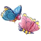 Schmetterling Luftballon XXL 4D Ballon Malerikeshpropfung Zustand Deko Set mit 2...