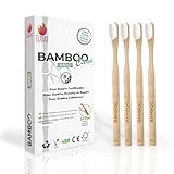 Bamboo Clean Nano Bambus Zahnbürsten, 20.000 weiche und organische Nanoborsten,...