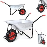 MAXCRAFT Schubkarre 250 kg 100 L Bauschubkarre Gartenschubkarre Transportkarre...