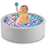 Aunekiv Bällebad für Baby ab 1 Jahr, Rundes Weiches Bällebad ohne Bälle,...