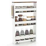 GIANTEX Nischenregal 13cm breit, Küchenregal Küchenschrank Küchenwagen,...