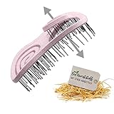 Chiara Ambra Haarbürste, Klimaneutrale Bio Haarbürste ohne Ziepen mit Stroh,...