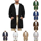 Generisch Sweatjacke Herren Lang mit Kapuze Casual Langer Zip Hoodie Freizeit...
