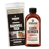 Schrader Leder Reiniger sensitiv Set - Reinigungsmittel für raues & glattes...