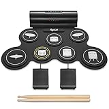 POGOLAB Schlagzeug Elektronisch E Drumset, 7 Pad, Aufrollbares Elektronisches...