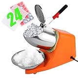 Elektrischer Ice Crusher, 300W Eiszerkleinerer 80kg/h,Doppelmesser Eiscrusher,...