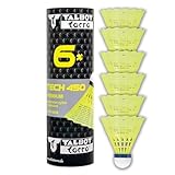 Talbot Torro Badminton Ball Tech 450, 6er Dose, Farbe: Gelb, Geschwindigkeit:...