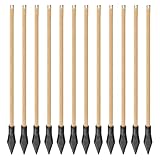 mizikuu 12 Stück Bambus Ersatzpfeile mit Gummispitze, 40 cm Ersatzpfeile Pfeil...