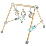 Bieco Höhenverstellbarer Spiel-Tracker | Spielbogen aus Holz für Babys | Baby...