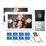 TMEZON WLAN IP Video Türsprechanlage 2-familienhaus,7 Zoll IP Touchscreen...