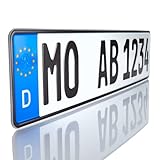 Fahrradträger Kennzeichen | 520 x 110 mm | Euro Kennzeichen für Fahrradträger...