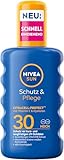 NIVEA SUN Schutz & Pflege Sonnenspray LSF 30, wasserfestes Sonnencreme Spray mit...