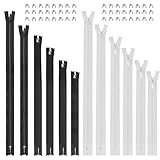 24 STK Reißverschlüsse unsichtbar Reißverschluss Zipper, Nylon...