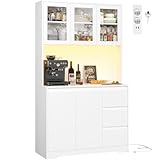 FirFurd Küchenschrank Buffetschrank mit LED Sideboard für Küche mit...