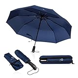 VON HEESEN Regenschirm sturmfest bis 140 km/h - inkl. Schirm-Tasche & Reise-Etui...