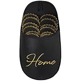 ONVAYA® ABS Gästepantoffel | Home schwarz-gold | 6er Set | Antirutsch Sohle |...