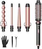 Wavytalk Lockenstab, 5-in-1 Lockenstäbe Set mit Lockenbürste und 4...