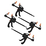 4 Stück Einhandzwingen, Schraubzwingen Set, Schnellspannzwingen, Federzwinge...