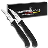 Schwertkrone 2er Messer-Set gebogen/Gemüsemesser scharf Küchenmesser...