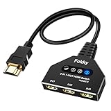 HDMI Switch 4K, FOKKY Hdmi Verteiler Automatische/Manuell Vergoldet Hdmi...