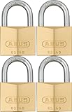 ABUS Vorhängeschloss Messing 65/40 - 4er Set, gleichschließend -...