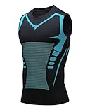 NEMXCE Kompressionsshirt Herren Shapewear Compression Shirt Bauchweg Unterhemd...